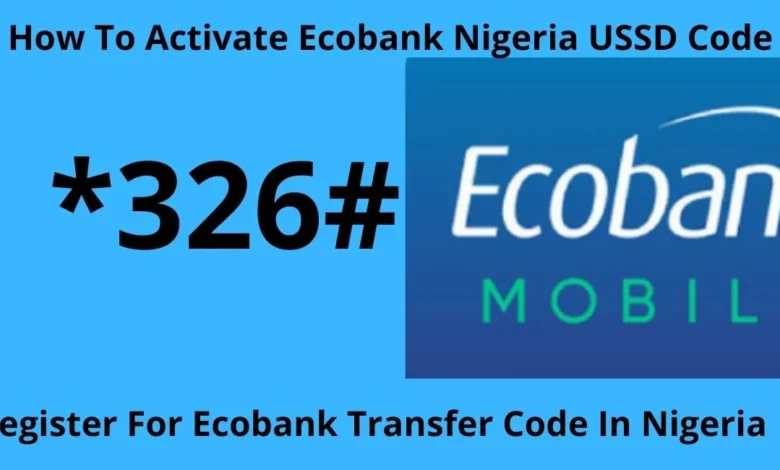 Ecobank transfer code 